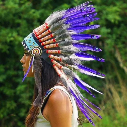 Vista 21 de Novum Crafts Tocado de plumas Inspirado en indios nativos americanos Elige