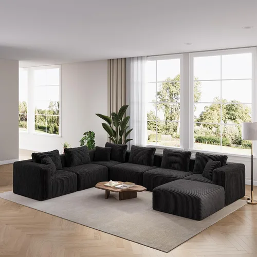 Vista 58 de Novilla - Sofá biplaza modular de 70.8 pulgadas, sofá modular de espacio pequeño, moderno sofá de nube con soporte Smarts Coil®, sofá seccional sin