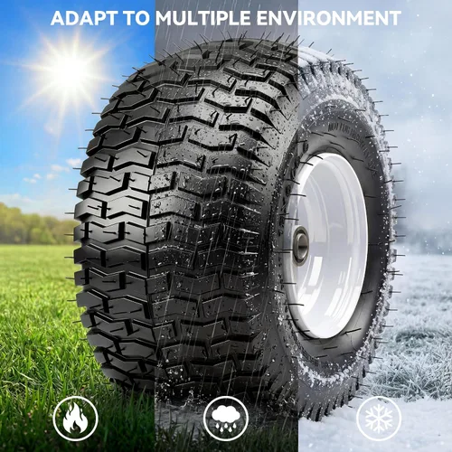 Vista 4 de YITAMOTOR 15x6.00-6 Neumáticos y ruedas para cortacésped, cubo centrado de Diámetro del rodamiento de 3/4", neumáticos tipo tubo delantero de 4