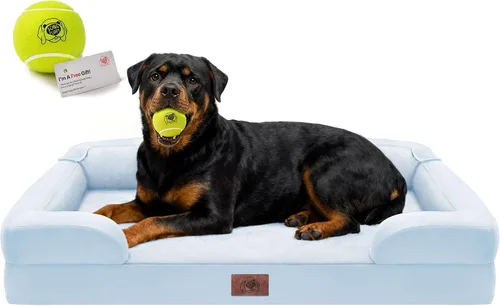 Vista 20 de Cama ortopédica impermeable para perros medianos y grandes Beige
