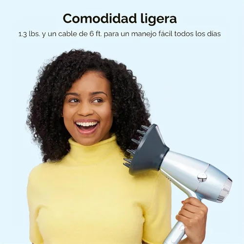 Vista 5 de INFINITI PRO CONAIR SmoothWrap Secador de Cabello, Secador con Accesorios Difusor y Concentrador, Tecnología Avanzada de Plasma y Cerámica para Menta