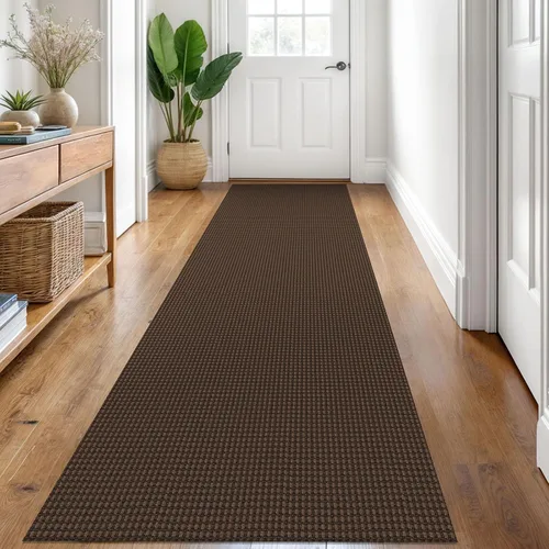 Vista 101 de KOZYFLY - Tapetes de pasillo, lavables, con respaldo de goma antideslizante, tapete de algodón para interiores, entrada, puerta trasera, habitación