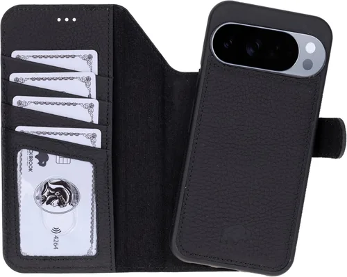 Vista 20 de BLACKBROOK Juego de funda y cartera magnética desmontable 2 en 1 para iPhone 13 Pro Max, cartera desmontable de cuero de grano completo Carter