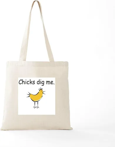 Vista 5 de CafePress Chicks Dig Me Tote Bag Bolsa de lona natural, bolsa de compras reutilizable