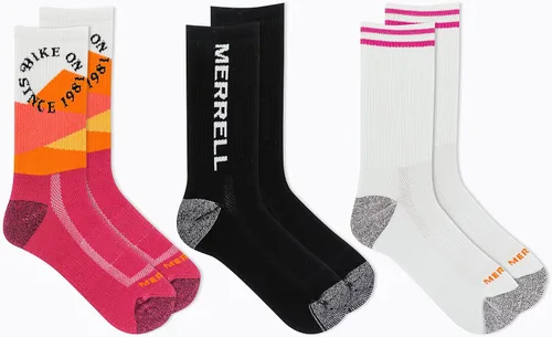 Vista 2 de Merrell Men's and Women's Recycled Everyday Socks-3 Pair Pack-Repreve Mesh