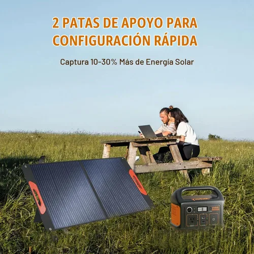 Vista 7 de Panel solar plegable de 100 W - Cargador para centrales eléctricas Monocristalino 23.5% de alta eficiencia QC3.0 salida USB-A/USB-C IP65