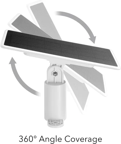 Vista 5 de Wasserstein Panel solar (2 W) compatible con cámaras de seguridad Noorio B200/B210/B310 (cámara no incluida)