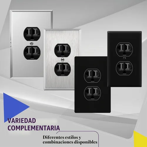 Vista 7 de ENERLITES Receptáculo dúplex, tomas de pared eléctricas resistentes a manipulaciones, grado comercial, 15A 125V, autoconectado, 2 polos, 3 cables