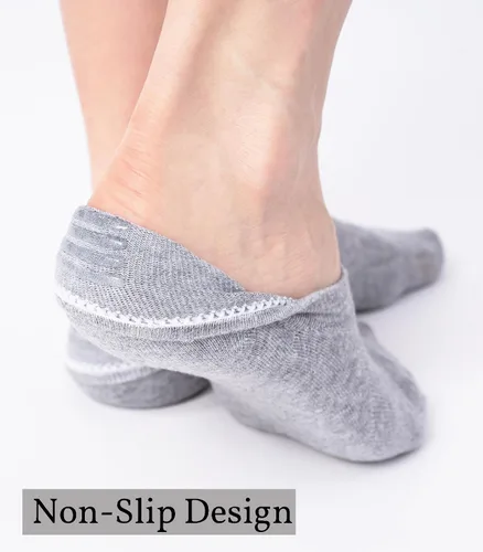 Vista 4 de Breslatte Calcetines invisibles para mujer y hombre, antideslizantes, atléticos, no se transparentan, cortos, invisibles, de corte bajo para mujer