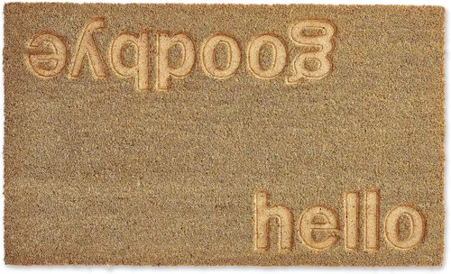 Vista 8 de DII Fun Greetings - Tapete de fibra de coco natural para interiores y exteriores