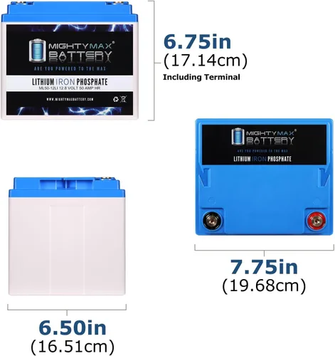 Vista 2 de Mighty Max Battery Batería de repuesto de litio de 12V, 50Ah, compatible con Tripp Lite Omni 750-4