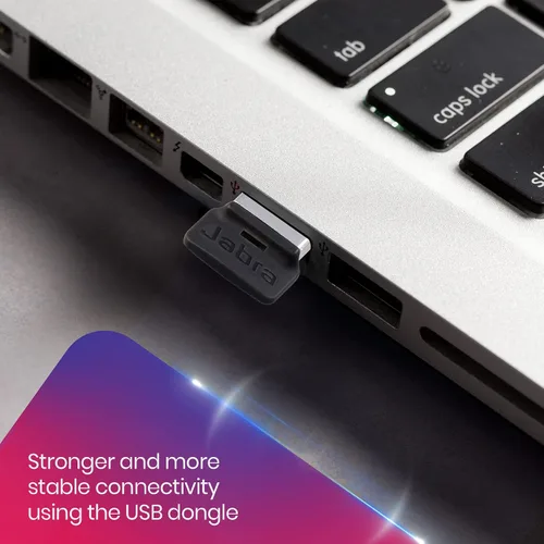 Vista 7 de Jabra Auriculares inalámbricos Evolve2 65 certificados para MS Teams, dongle Bluetooth, compatible con Zoom, Meet, ideal para trabajar desde casa