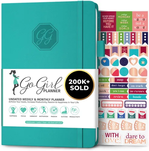 Vista 18 de GoGirl Agenda y organizador para mujer – Agenda semanal tamaño A5, diario de objetivos y agenda para mejorar la gestión del tiempo, la productividad