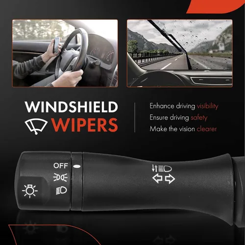 Vista 6 de Interruptor de señal de giro A-Premium, atenuador de faros, luz de estacionamiento, conjunto de palanca del interruptor de limpiaparabrisas