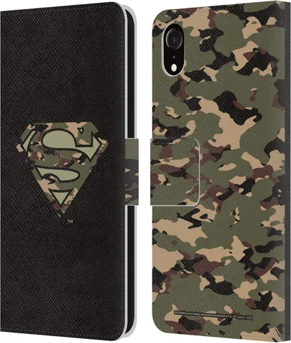 Vista 168 de Head Case Designs Funda de piel con licencia oficial de Superman DC Comics con logotipos negros y rojos compatible con Apple iPhone 11