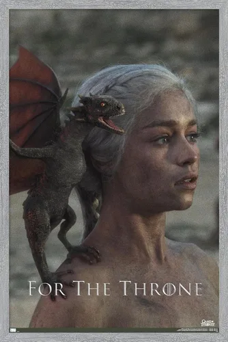 Vista 16 de Trends International Juego de tronos - Póster de pared Daenerys Targaryen, 14.725 x 22.375 pulgadas, versión enmarcada de madera de granero Versión