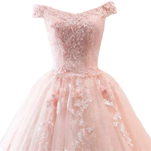 Vista 6 de Dydsz Vestidos de quinceañera florales con hombros descubiertos para mujer, vestido de fiesta de graduación Sweet 15 16