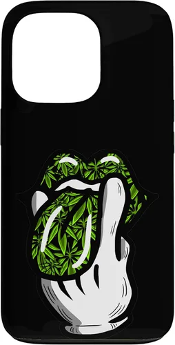 Vista 10 de Lick Smoke Weed Leaf Pattern Marihuana 420 Cannabis Pot Gift Case para iPhone 17