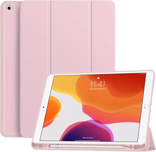 Vista 15 de Soke - Funda para iPad de 9ª generación 2021/8ª generación 2020/7ª generación 2019 con soporte para lápices - Funda de protección premium a prueba