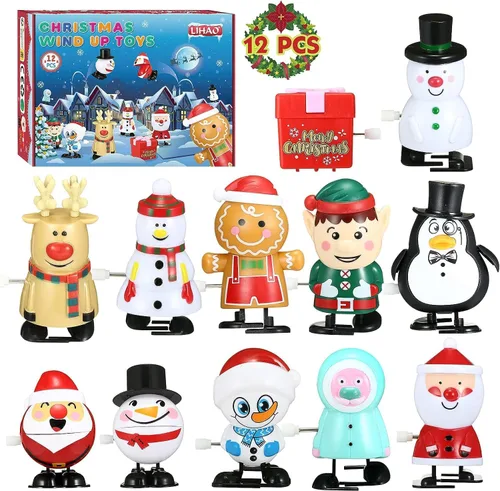 Vista 8 de LIHAO 12 juguetes de Navidad para niños, regalos de fiesta para niños, regalos para nietos Surtido