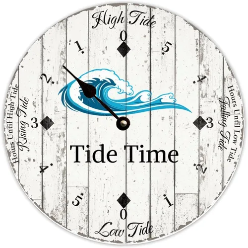 Vista 19 de Tide Clock for Wall Myrtle Beach Time Coastal Clocks Beach Navy-3