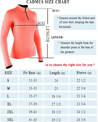 Vista 5 de CADMUS Women's Compression Long Sleeve Shirts for Hiking Running Dry Fit Tights