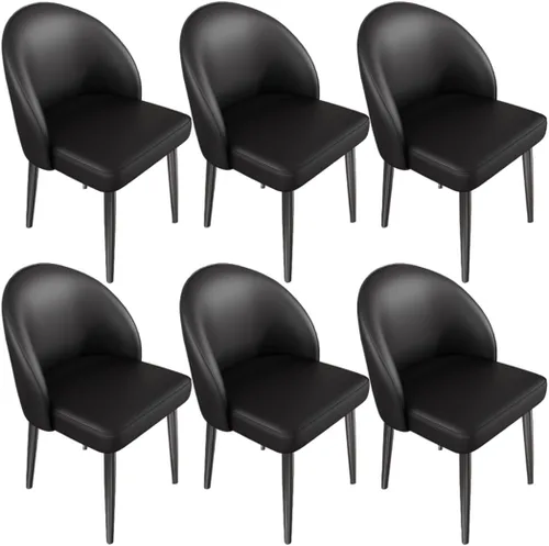 Vista 18 de YVYKFZD Juego de sillas de comedor, silla de comedor de cuero con respaldo curvo, sillas de cocina sin brazos, silla auxiliar tapizada cómoda