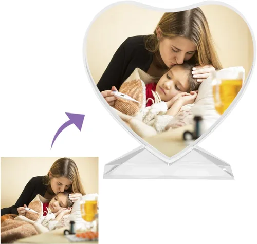 Vista 7 de Regalos para el Día de la Madre para mamá de hija e hijo, marcos de fotos personalizados, placa de pizarra de piedra, regalo personalizado