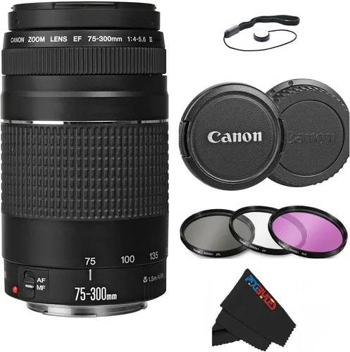 Vista 6 de Canon EF 75-300mm f/4-5.6 III Objetivo zoom telefoto para cámaras Canon SLR, 6473A003 (Reacondicionado)