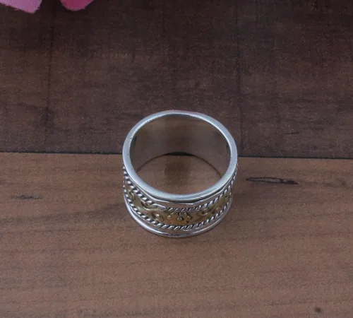 Vista 28 de Boho Spinner Ring, Mothers Day Gift, Silver 925 Women Ring, Sterling Silver 925 Ring, Fidget Spinner Ring,Women Silver Anxiety Ring