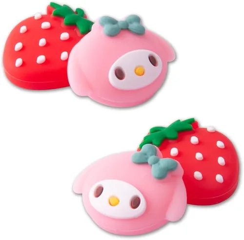 Vista 8 de PERFECTSIGHT 4 tapas de agarre de pulgar compatibles con consola Nintendo Switch/OLED/Lite, funda de botón analógica 3D de silicona suave Kawaii