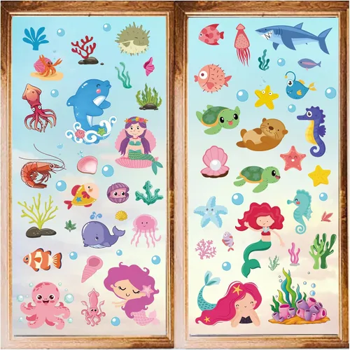 Vista 9 de CRASPIRE 8 hojas de 8 estilos de calcomanías de girasol para ventana, calcomanías de gnomo de primavera, calcomanías autoadhesivas para decoración