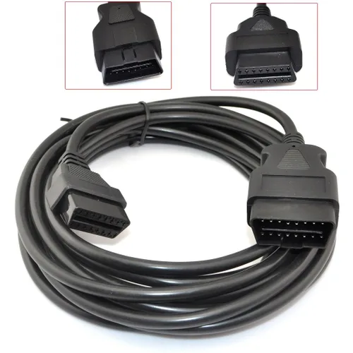 Vista 4 de iKKEGOL 16.4 pies / 16.4 ft OBD 2 OBD II 16 pines cable de extensión de coche a hembra extensor de diagnóstico (16.4 pies/16.4 ft)