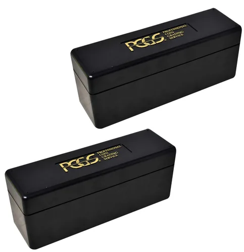 Vista 4 de PCGS Caja de almacenamiento de plástico para 20 portamonedas de losa negra