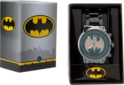 Vista 2 de Accutime Batman Reloj de acero inoxidable negro, Negro -, Moderno