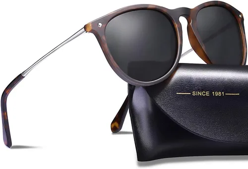 Vista 8 de CARFIA Gafas de sol vintage para mujer, polarizadas, protección UV, estilo clásico retro, CA5100