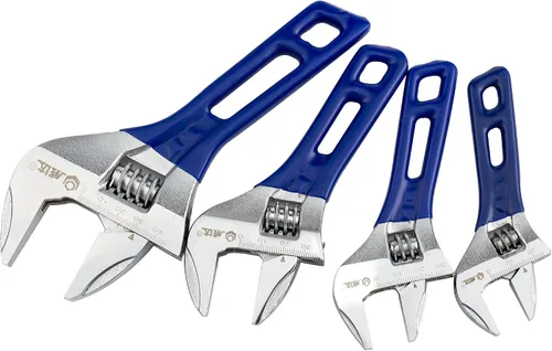 Vista 5 de Llave ajustable corta con apertura amplia, mini llave ajustable con mango corto, acero al cromo vanadio forjado - 4 pulgadas