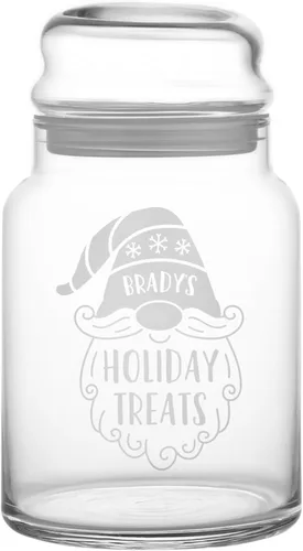 Vista 12 de Let's Make Memories Tarros de cristal personalizados para dulces variados - Cualquier diseño de mensaje, fuente de bloque