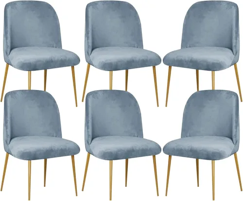 Vista 22 de Juego de 2 fundas superelásticas para sillas de comedor de 2/4/6, funda de terciopelo para sillas modernas de mediados de siglo, funda de silla sin