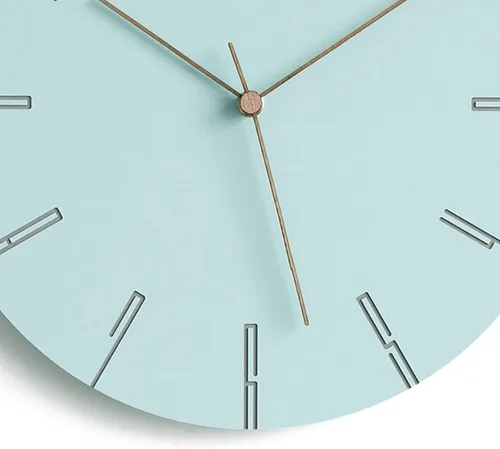 Vista 2 de Stephanie Imports Reloj de pared silencioso minimalista moderno colección azul pastel