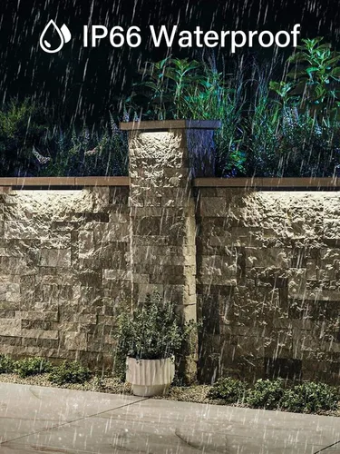 Vista 3 de Luces de Pared de Contención LED de 5W de 7 pulgadas, Iluminación de Paisaje Duro de Bajo Voltaje, Luces de Adoquín de Paisaje 12V 24V, Luces
