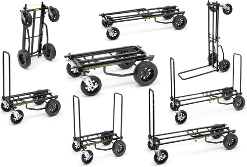 Vista 6 de Rock-N-Roller RMH1 Mini-Handtruck con capacidad de carga de 200 libras, color negro