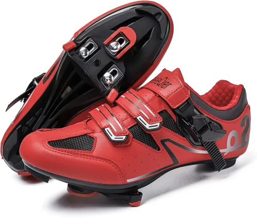 Vista 3 de SeeLeQier Mens Cycling Shoes Women Compatible with Peloton Bike Shoes Indoor Clip in Peleton Road Bike Bicycle Riding Racing Biking Shoes with Delta