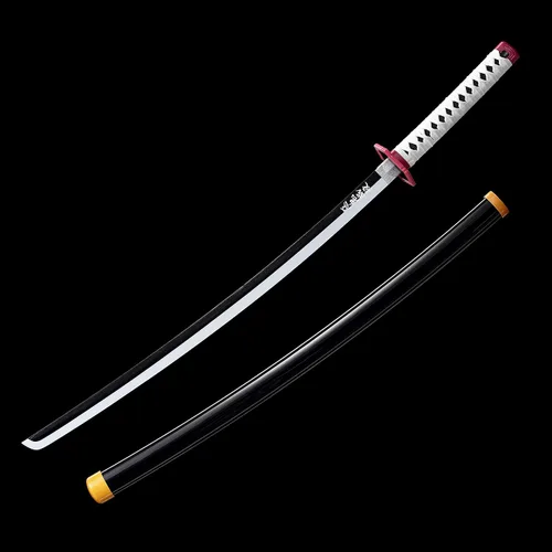 Vista 39 de ziqing Espada samurái de anime hecha a mano, espada Agatsuma Zenitsu, espada Kamado Tanjirou, espada Rengoku Kyoujurou de 41 pulgadas, varios