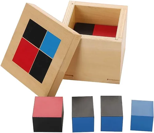 Vista 6 de Materiales de matemáticas Montessori para juguetes de herramientas de aprendizaje temprano preescolar (cubo binomial)