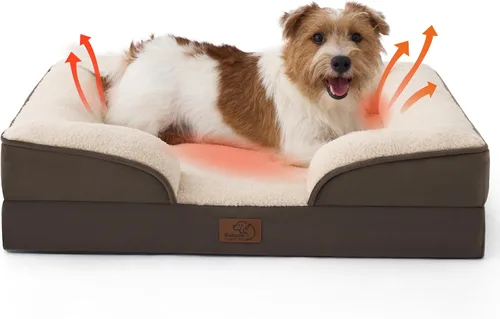 Vista 117 de Bedsure - Cama para gatos de interior, sofá cama lavable para perros muy pequeños, espuma de soporte con funda extraíble y lavable, forro Gris