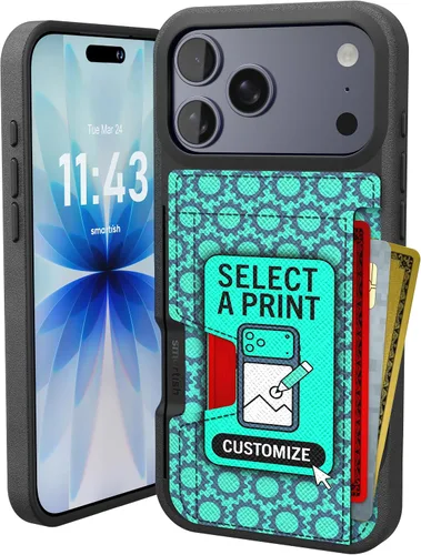 Vista 114 de Smartish Funda tipo cartera para iPhone 11 Pro - Wallet Slayer Vol. 2 [soporte protector delgado] tarjetero (seda) - Black Tie Affair