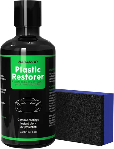 Vista 9 de NADAMOO Restaurador de plástico para automóviles – Back to Black Ceramic Trim Restorer – Kit de bricolaje automotriz para plástico exterior e
