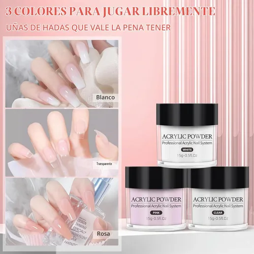 Vista 4 de Mano de práctica de uñas para kit de uñas acrílicas, mano de maniquí de uñas postizas para practicar uñas, dedo de entrenamiento de uñas con kit