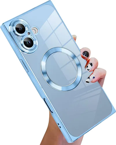 Vista 41 de KANGHAR Funda diseñada para iPhone 12 Pro Magnética Transparente con Protector de Lente de Cámara [Compatible con MagSafe] Diseño de Placado